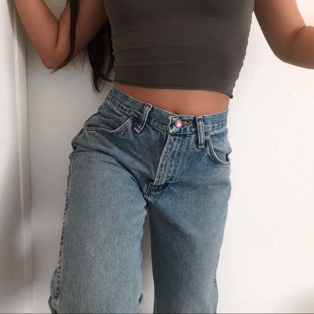 Light Wash Straight Leg Denim Jeans
